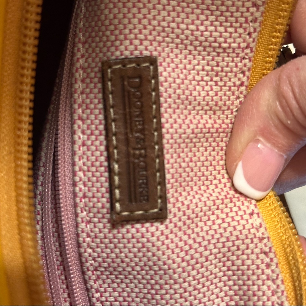 Dooney & Bourke Mustard Yellow Leather Shoulder Bag - like new! - Picture 7 of 13